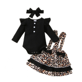 Adorable Baby Girl Outfits Sets - Fox Dress Romper and Suspender Bowknot Dress