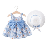 Sweet and Stylish: 2pcs Daisy Dress Set for Baby Girls