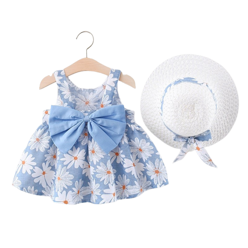 Sweet and Stylish: 2pcs Daisy Dress Set for Baby Girls