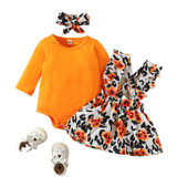 Adorable Baby Girl Outfits Sets with Cartoon Fox Dress and Heart Romper