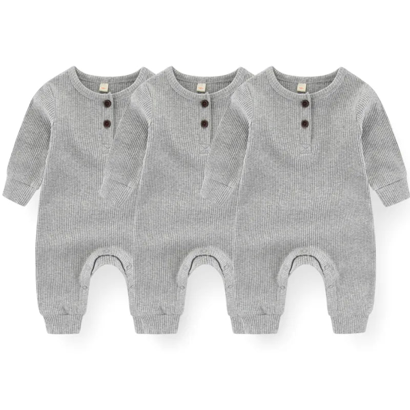 Babbez 3-Piece Spring Baby Romper Set: Stylish and Cozy Overalls for Newborn Boys