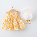2Pcs/Set Daisy Dresses for Infant Girls