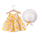 2Pcs/Set Daisy Dresses for Infant Girls