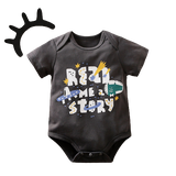 Adorable Short Sleeve Cartoon Bodysuits for Baby Boys and Girls