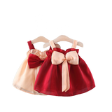 Sweet Bowknot Birthday Party Princess Dress for Baby Girls