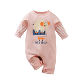 Cute Pink Rabbit Overalls for Newborn Girls - Perfect for Sweet and Comfortable Infant Sleepwear