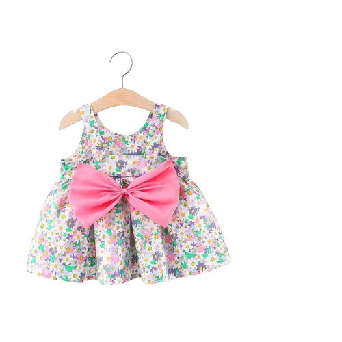 Sweet Summer Dresses for Baby Girls: Flower Prints with Bow Accents