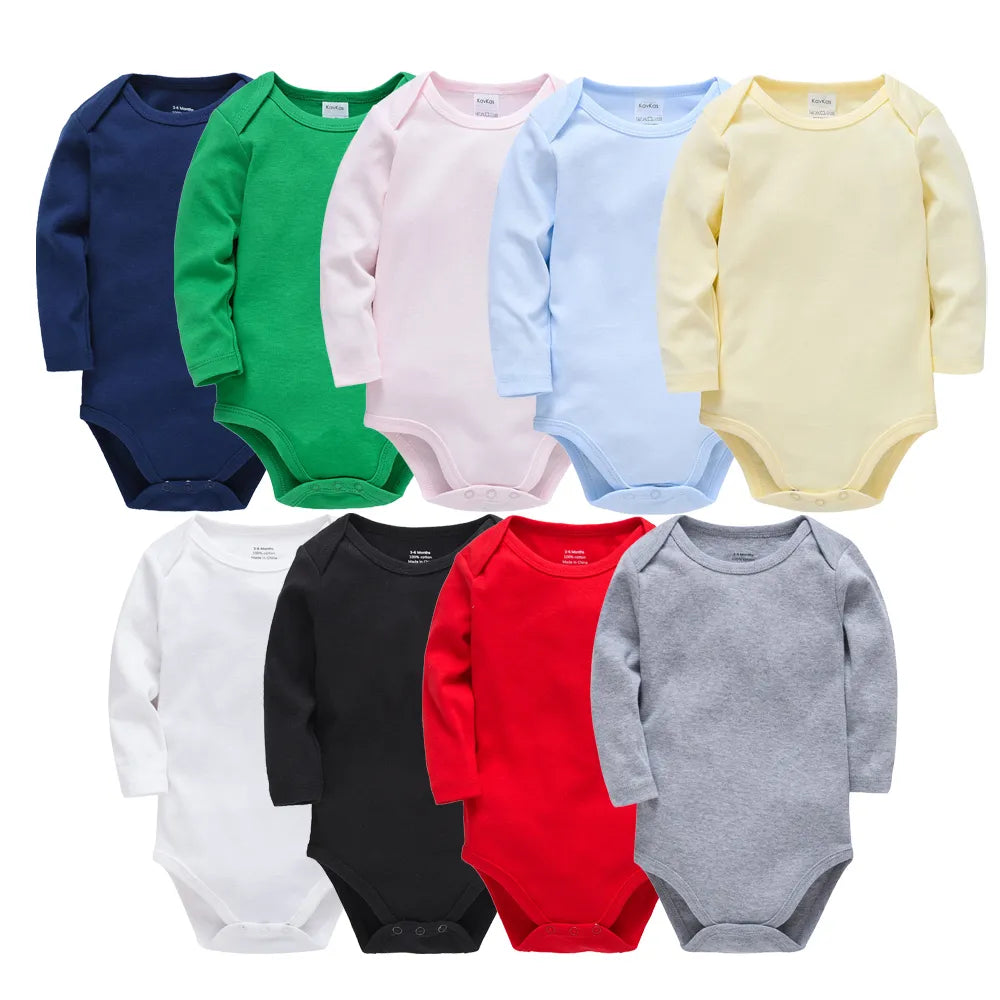 Babbez 3-Piece Unisex Solid Bodysuit Set: Newborn Baby Clothes (0-24 months)