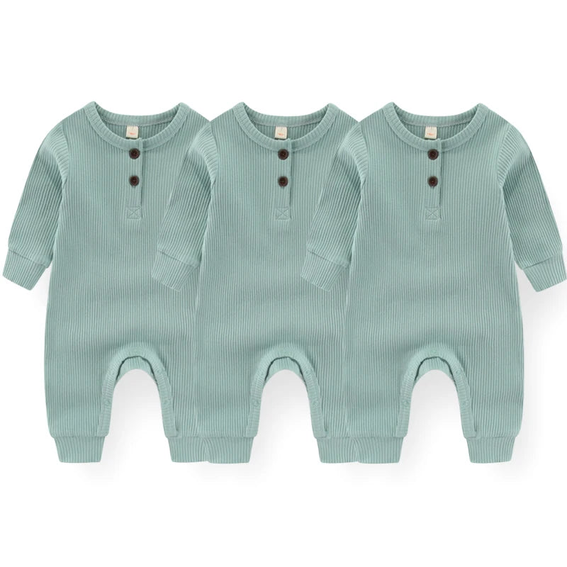 Babbez 3-Piece Spring Baby Romper Set: Stylish Overalls for Newborn Boys