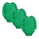 Babbez 3-Piece Unisex Solid Bodysuit Set: Newborn Baby Clothes (0-24 m