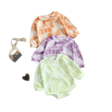 Trendy Tie Dye Rompers for Newborn Baby Girls and Boys