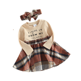 Adorable Autumn Baby Girls Dress Set with Headband