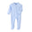 Cotton Zip Baby Jumpsuit with Feet & Pocket – Light Blue