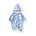 Lined Hooded Zip Baby Jumpsuit – Blue Speech Bubble