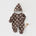 Lined Hooded Zip Baby Jumpsuit – Brown Star