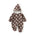 Lined Hooded Zip Baby Jumpsuit – Brown Star