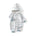 Lined Hooded Zip Baby Jumpsuit – Pale Grey Hello