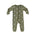 Ribbed Two-Way Zip Baby Jumpsuit – Olive Birds