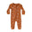 Ribbed Two-Way Zip Baby Jumpsuit – Rust Croissant