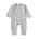 Ribbed Zip Baby Jumpsuit with Fold-Over Cuffs – Grey Blue