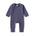 Ribbed Zip Baby Jumpsuit with Fold-Over Cuffs – Navy