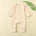 Ribbed Zip Baby Jumpsuit with Fold-Over Cuffs – Pale Apricot