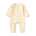 Ribbed Zip Baby Jumpsuit with Fold-Over Cuffs – Pale Apricot