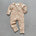 Ribbed Zip Baby Jumpsuit – Cream Floral