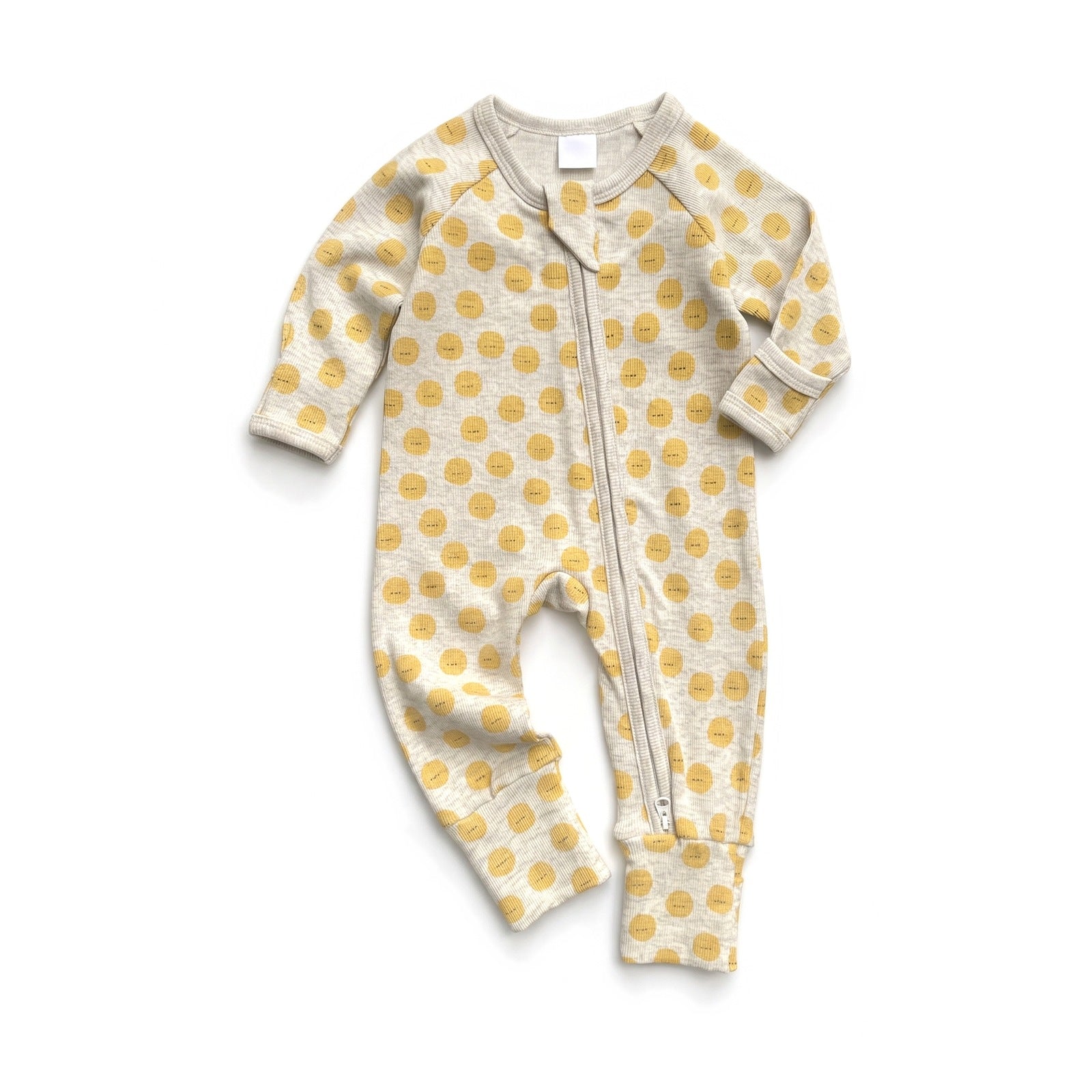 Ribbed Zip Baby Jumpsuit – Grey Sunshine