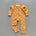 Ribbed Zip Baby Jumpsuit – Orange Bunny