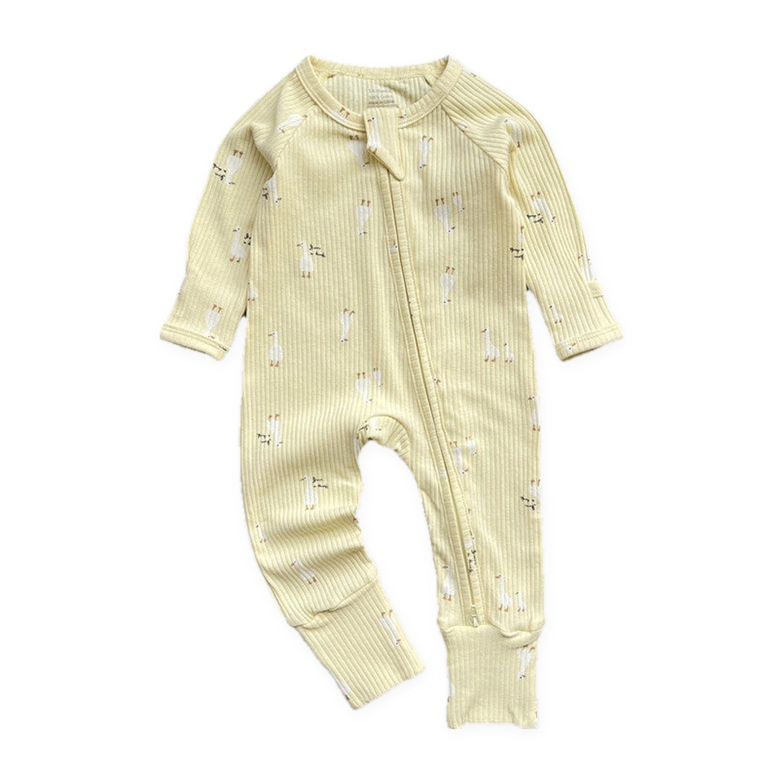 Ribbed Zip Baby Jumpsuit – Yellow Goose