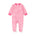 Two-Way Zip Baby Jumpsuit with Feet – Bright Pink Stripe