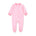 Two-Way Zip Baby Jumpsuit with Feet – Pale Pink Stripe