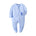 Zip Baby Jumpsuit with Feet & Fold-Over Cuffs – Baby Blue