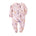 Zip Baby Jumpsuit with Feet & Fold-Over Cuffs – Pink Boho