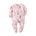 Zip Baby Jumpsuit with Feet & Fold-Over Cuffs – Pink Boho