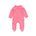 Jersey Zip Baby Jumpsuit with Feet – Coral Pink Flower