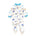 Jersey Zip Baby Jumpsuit with Feet – Cream Dino