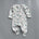 Jersey Zip Baby Jumpsuit with Feet – Grey Construction
