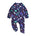 Jersey Zip Baby Jumpsuit with Feet – Navy Dinosaur