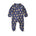 Jersey Zip Baby Jumpsuit with Feet – Navy Monkey