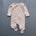 Jersey Zip Baby Jumpsuit with Feet – Peach Floral