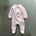 Jersey Zip Baby Jumpsuit with Feet – Pink Zigzag