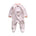 Jersey Zip Baby Jumpsuit with Feet – Pink Zigzag