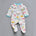 Jersey Zip Baby Jumpsuit with Feet – White Animal Park