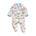 Jersey Zip Baby Jumpsuit with Feet – White Animal Park