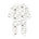 Jersey Zip Baby Jumpsuit with Feet – White Moustache