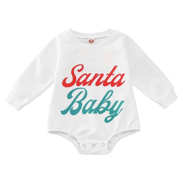 Ruffle Newborn Infant Girl Boy Christmas Outfits Long - Babbez