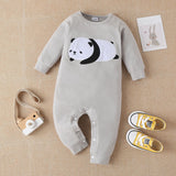 Adorable Baby Romper with Embroidered Animal Patch