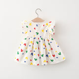 Western Style Girls' Summer Dress with Floral Print